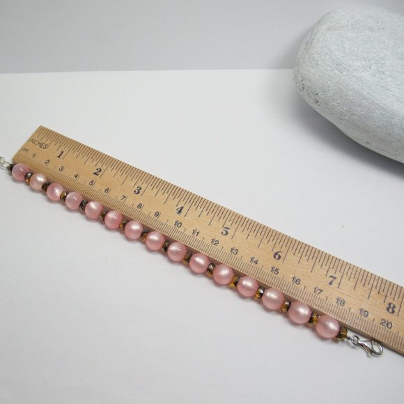 Vintage Lucite and Faceted glass bracelet - Picture 7 of 10